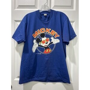 Vintage 1980's Mickey Mouse T Shirt Walt Disney USA Single Stitch Sz Large